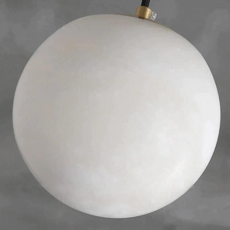 Larry Alabaster Ball Pendant Light For Kitchen Island - Zelno Lighting