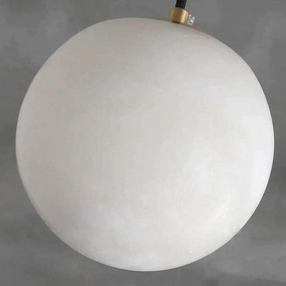 Larry Alabaster Ball Pendant Light For Kitchen Island - Zelno Lighting