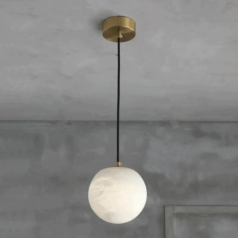 Larry Alabaster Ball Pendant Light For Kitchen Island - Zelno Lighting