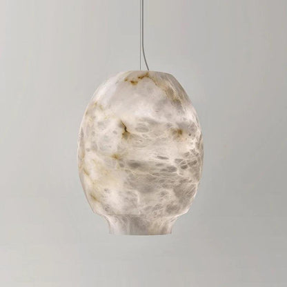 Larry Alabaster Lantern Bedside Pendant Light - Zelno Lighting