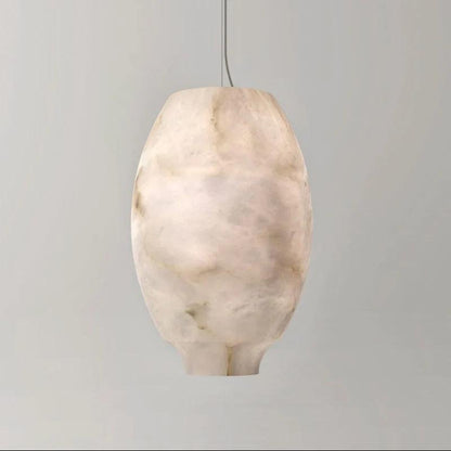 Larry Alabaster Lantern Bedside Pendant Light - Zelno Lighting