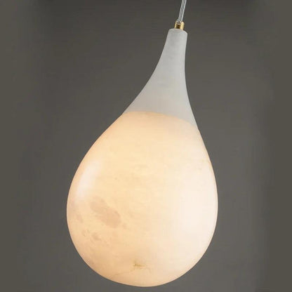 Larry Alabaster Rain Modern Pendant Light - Zelno