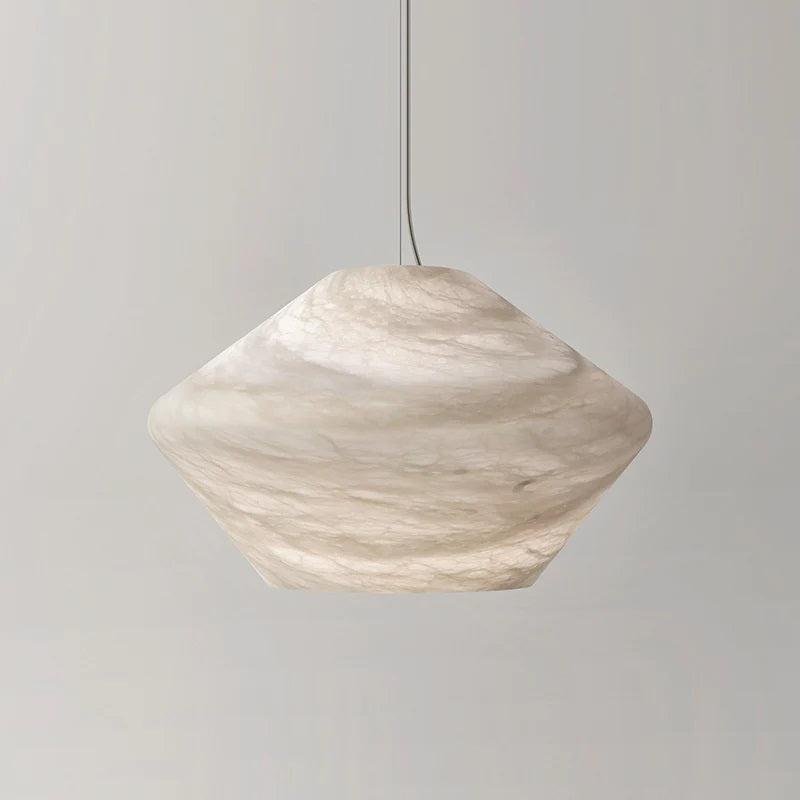 Larry Alabaster Simple Bedside Modern Pendant Light - Zelno Lighting