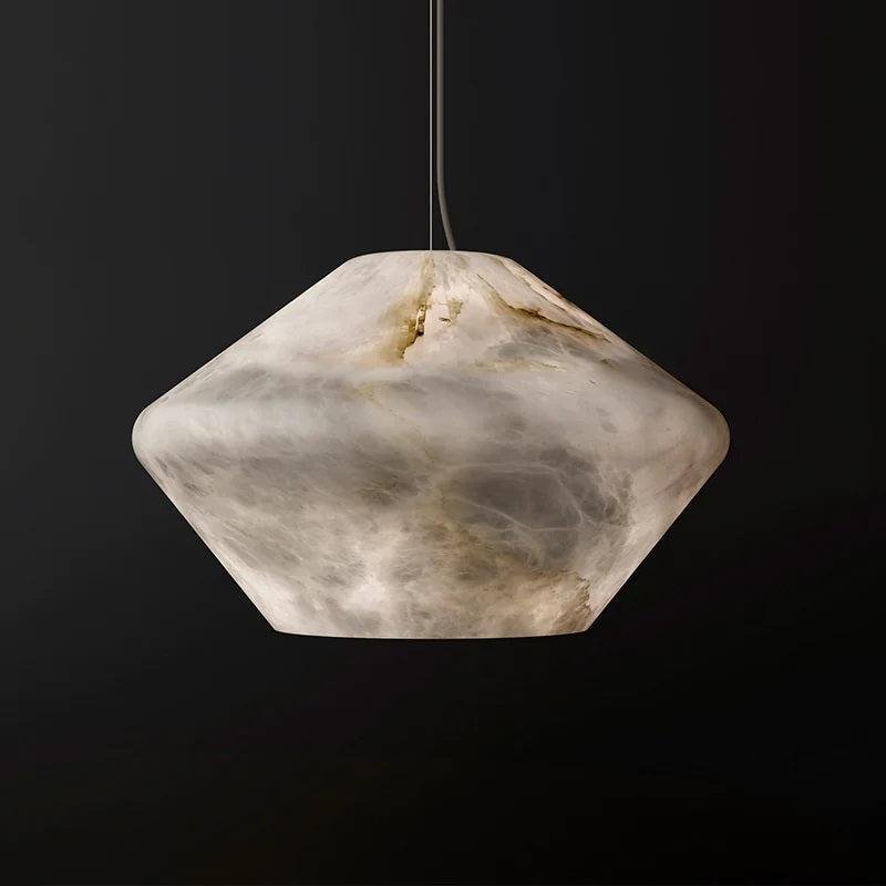 Larry Alabaster Simple Bedside Modern Pendant Light - Zelno Lighting