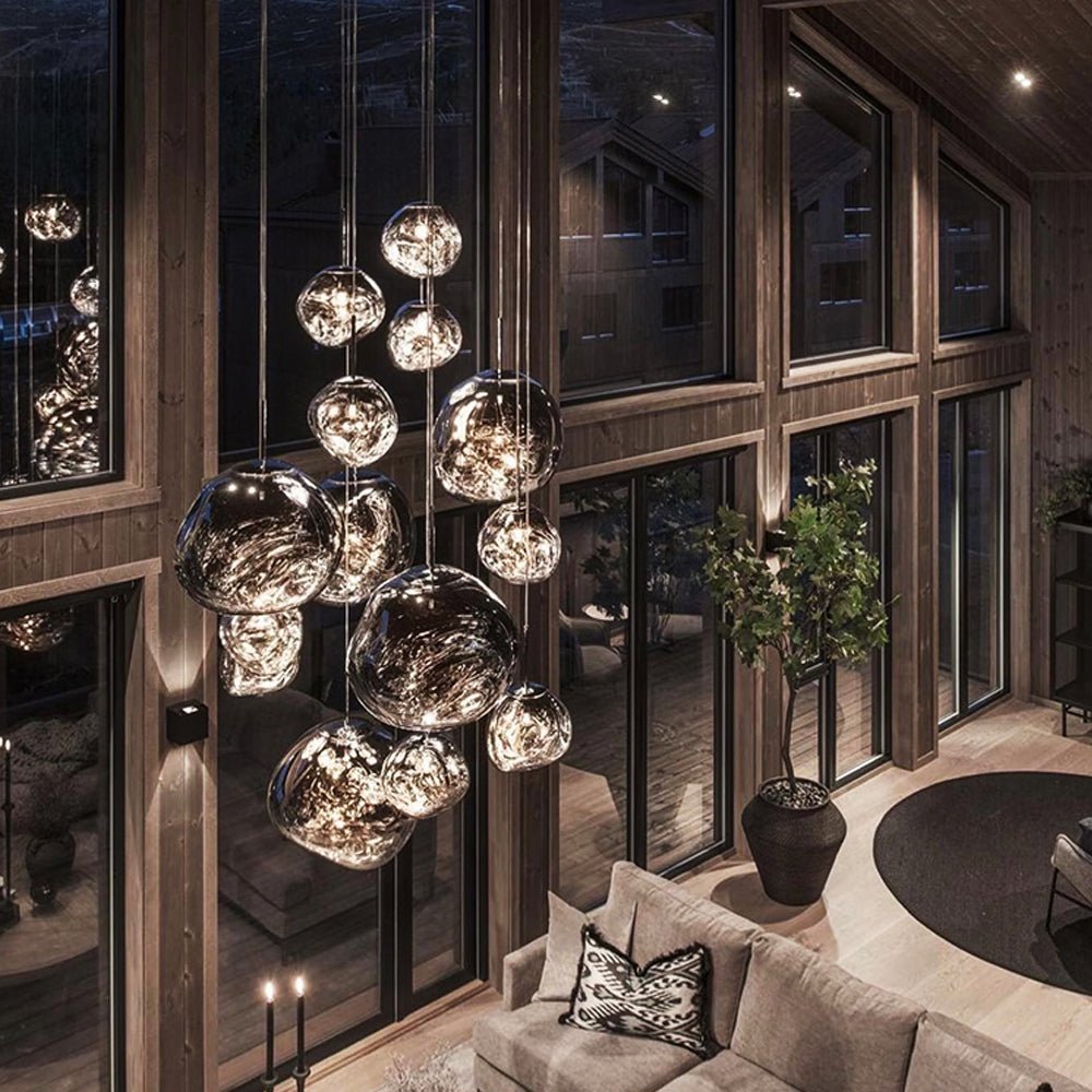 Lava Chandelier Villa Loft Duplex Stairwell Pendant Light - Zelno Lighting