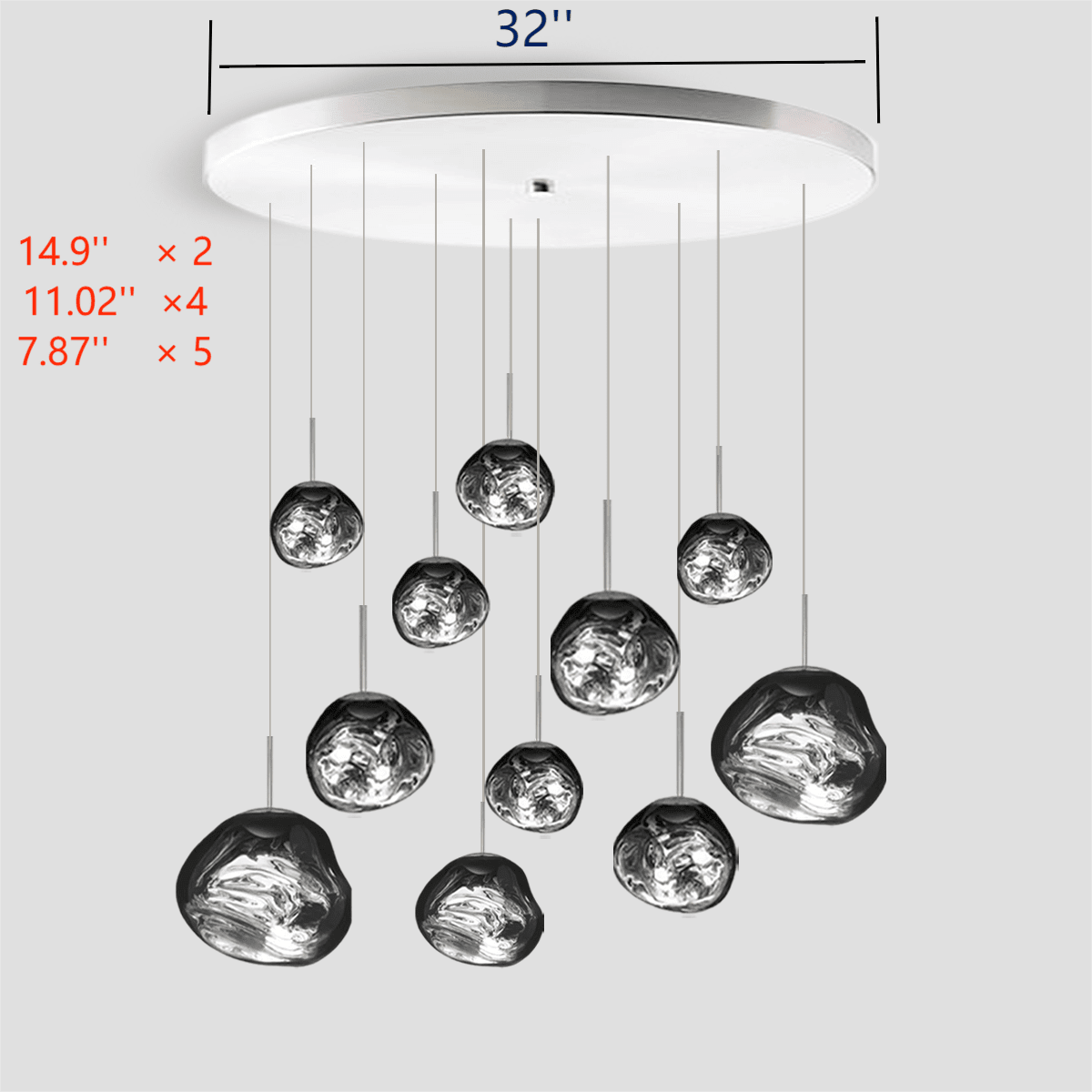 Lava Chandelier Villa Loft Duplex Stairwell Pendant Light - Zelno Lighting