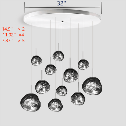 Lava Chandelier Villa Loft Duplex Stairwell Pendant Light - Zelno Lighting