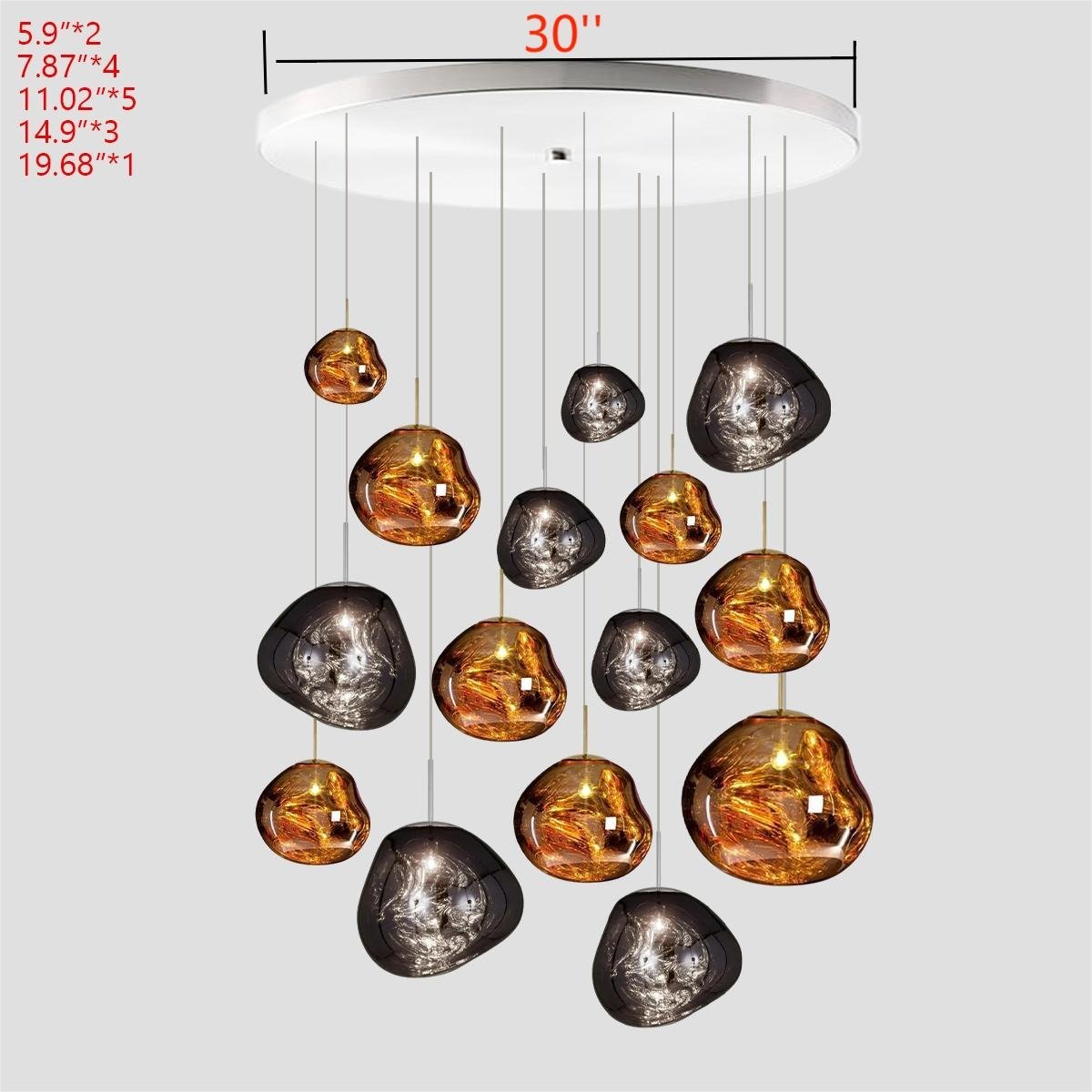 Lava Chandelier Villa Loft Duplex Stairwell Pendant Light - Zelno Lighting