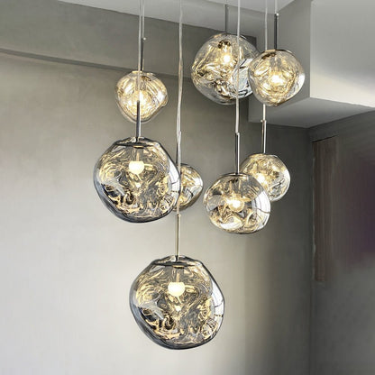 Lava Chandelier Villa Loft Duplex Stairwell Pendant Light - Zelno Lighting