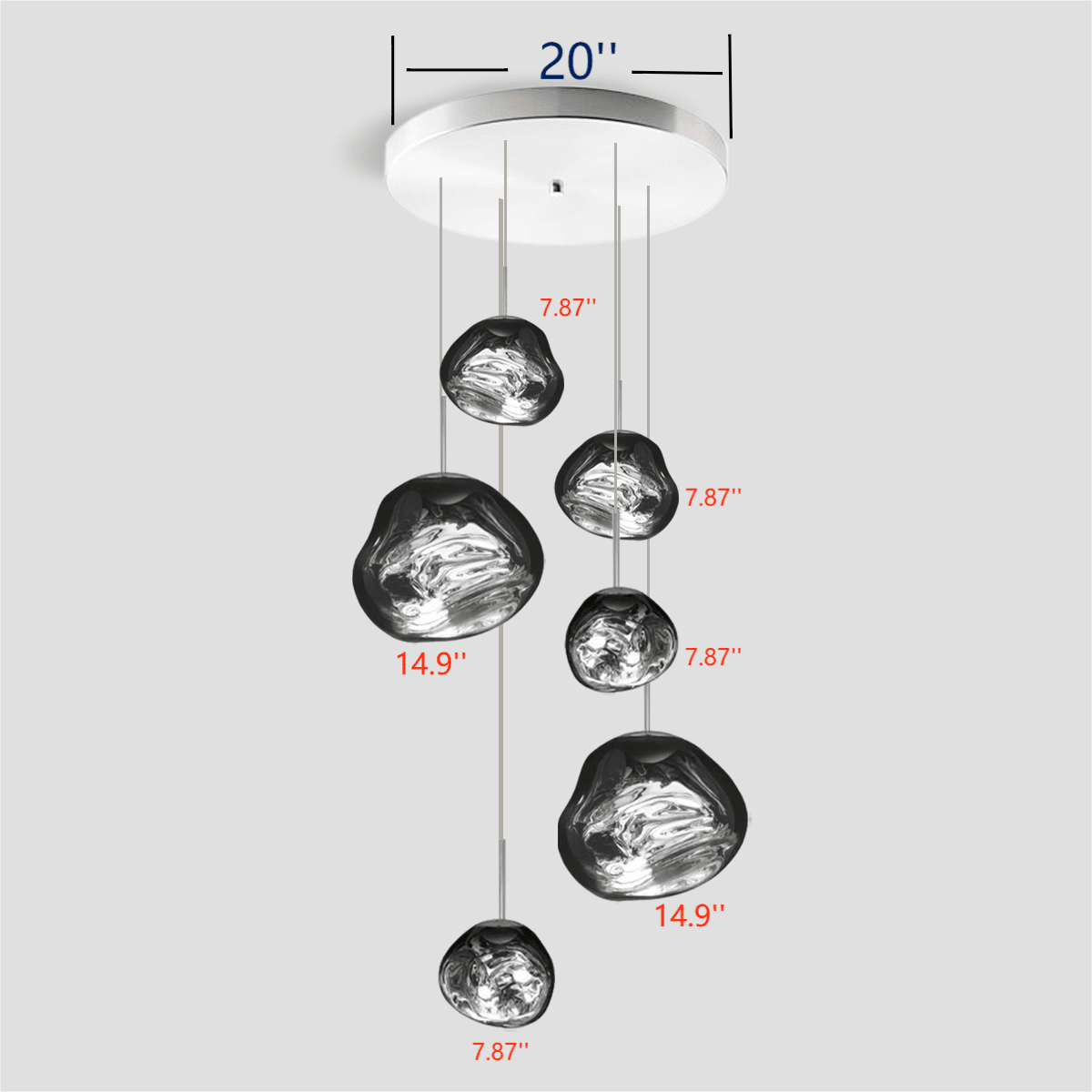 Lava Chandelier Villa Loft Duplex Stairwell Pendant Light - Zelno Lighting