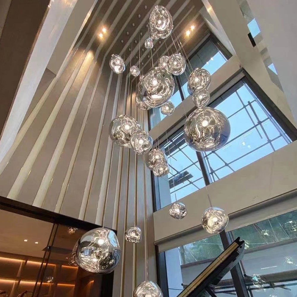 Lava Chandelier Villa Loft Duplex Stairwell Pendant Light - Zelno Lighting