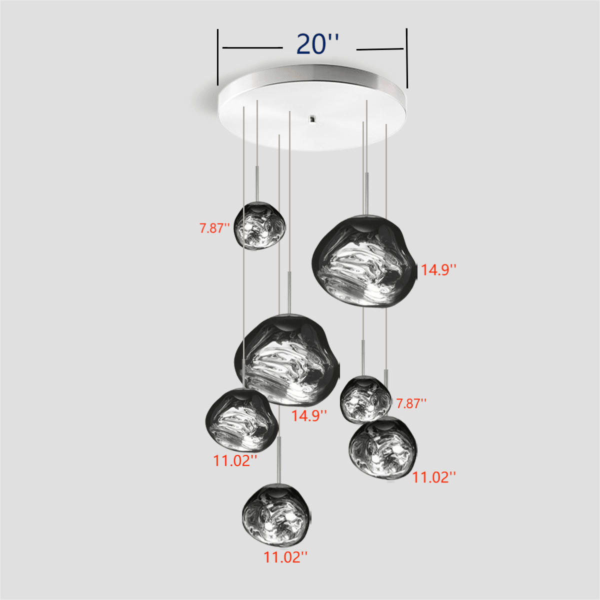 Lava Chandelier Villa Loft Duplex Stairwell Pendant Light - Zelno Lighting