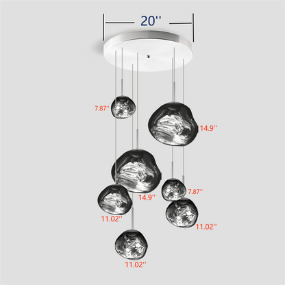 Lava Chandelier Villa Loft Duplex Stairwell Pendant Light - Zelno Lighting
