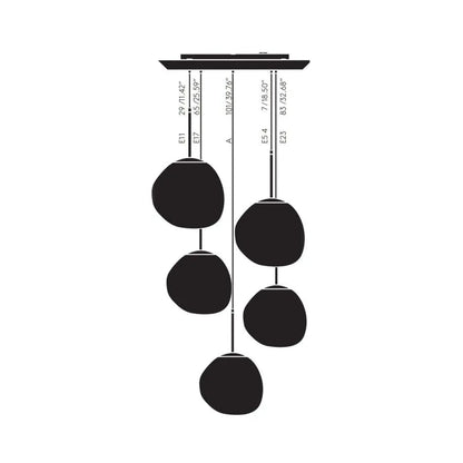 Lava Chandelier Villa Loft Duplex Stairwell Pendant Light - Zelno Lighting