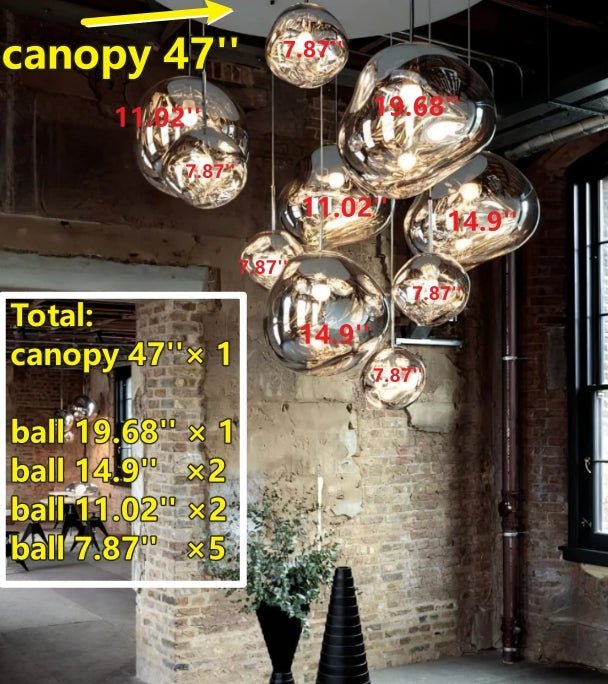 Lava Chandelier Villa Loft Duplex Stairwell Pendant Light - Zelno Lighting
