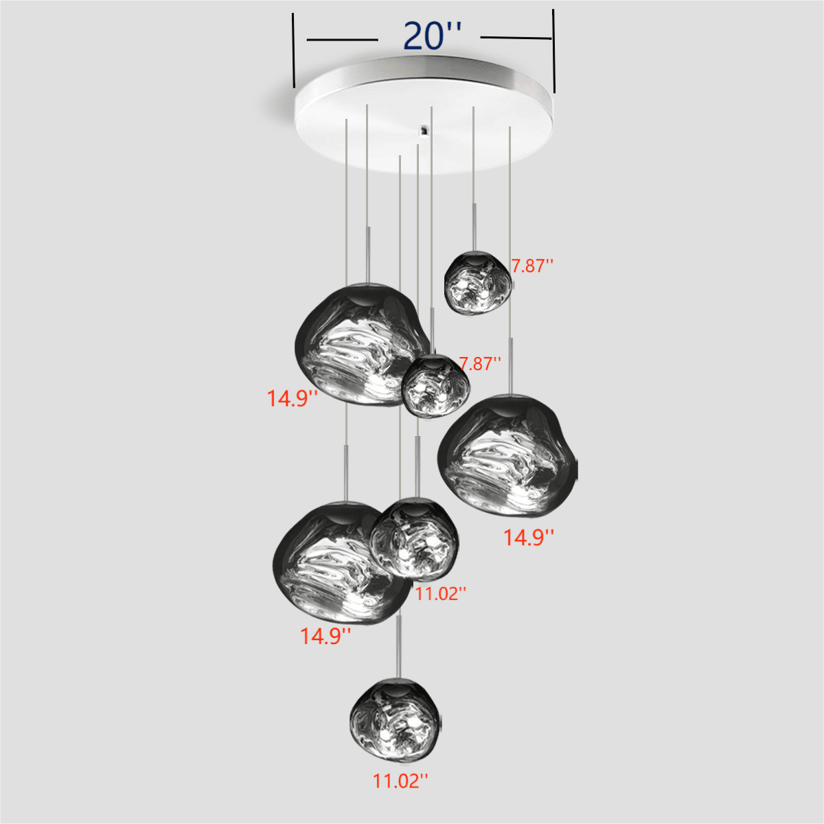Lava Chandelier Villa Loft Duplex Stairwell Pendant Light - Zelno Lighting