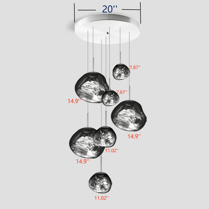 Lava Chandelier Villa Loft Duplex Stairwell Pendant Light - Zelno Lighting