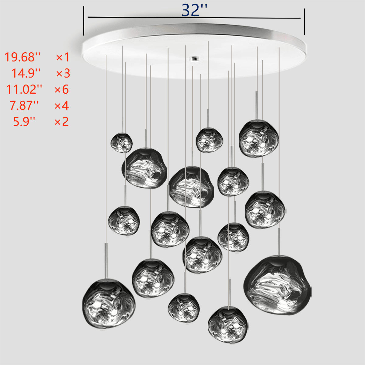 Lava Chandelier Villa Loft Duplex Stairwell Pendant Light - Zelno Lighting