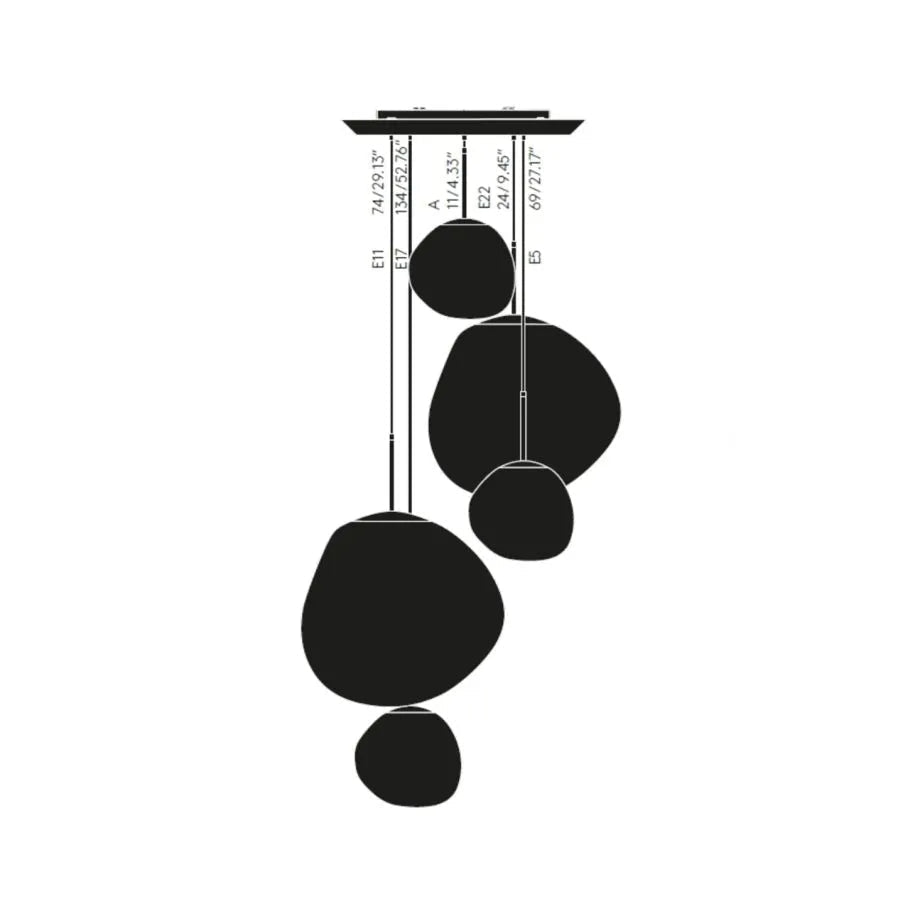 Lava Chandelier Villa Loft Duplex Stairwell Pendant Light - Zelno Lighting