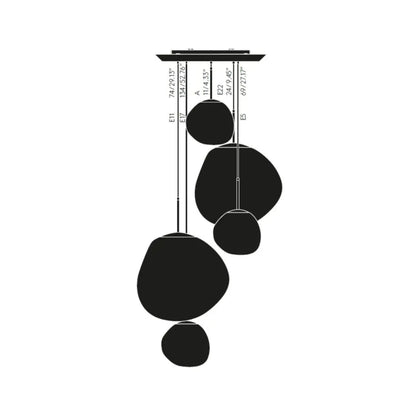Lava Chandelier Villa Loft Duplex Stairwell Pendant Light - Zelno Lighting