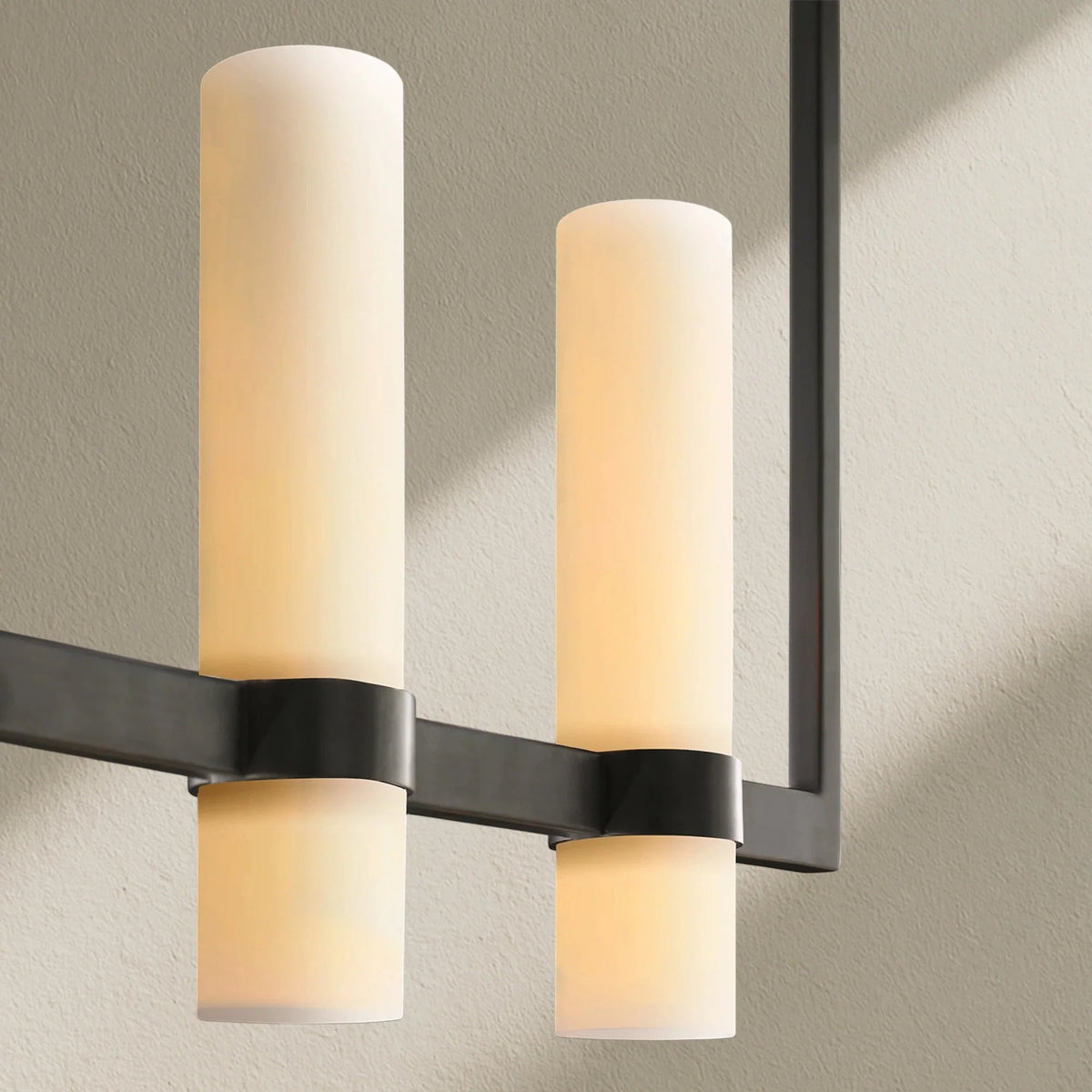 Lavefz Linear Milk Glass Chandelier - Zelno