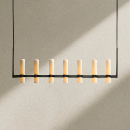 Lavefz Linear Milk Glass Chandelier - Zelno