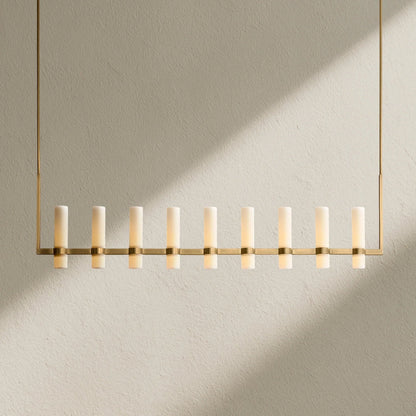 Lavefz Linear Milk Glass Chandelier - Zelno