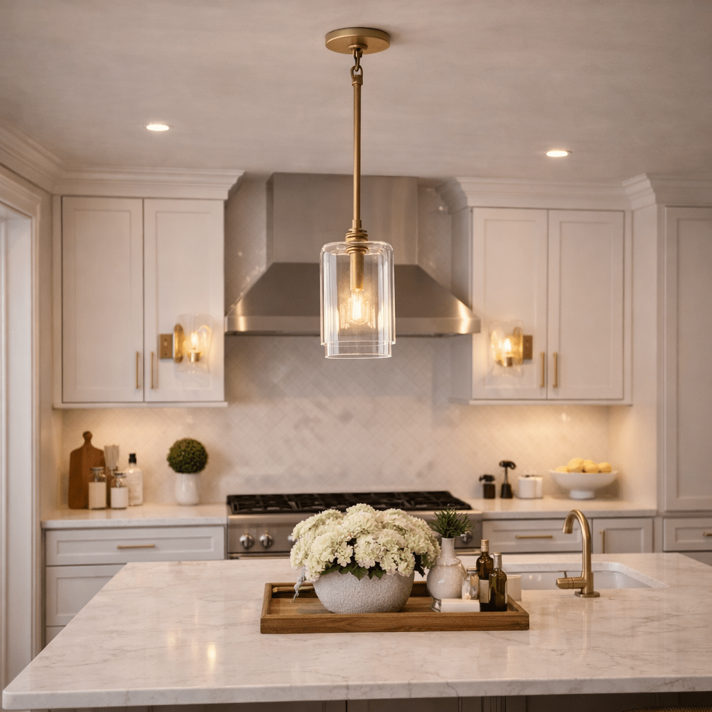 Lcaver Clear Glass Pendant - Zelno