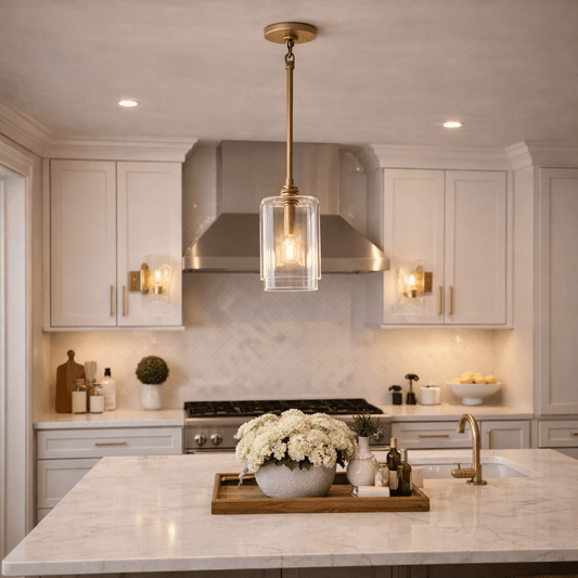 Lcaver Clear Glass Pendant - Zelno