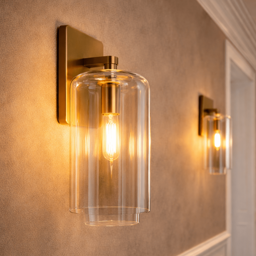 Lcaver Clear Glass Sconce - Zelno