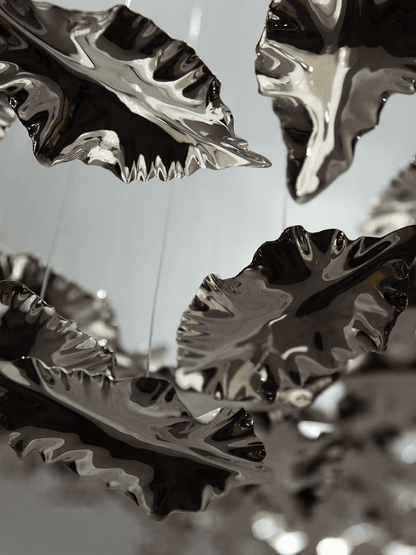 Leaf Twisted Sculptural Customize Chandelier - Zelno Lighting