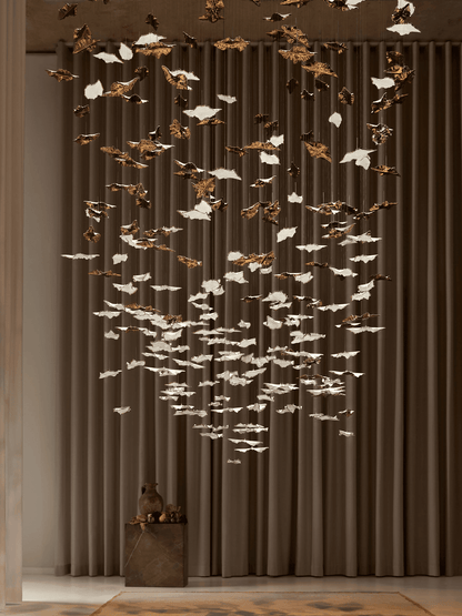 Leaf Twisted Sculptural Customize Chandelier - Zelno Lighting