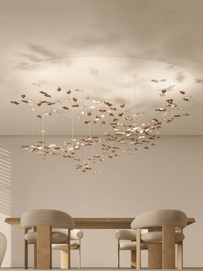Leaf Twisted Sculptural Customize Chandelier - Zelno Lighting