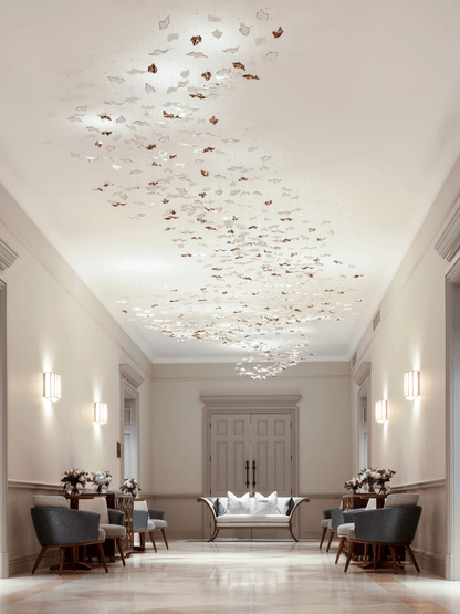 Leaf Twisted Sculptural Customize Chandelier - Zelno Lighting