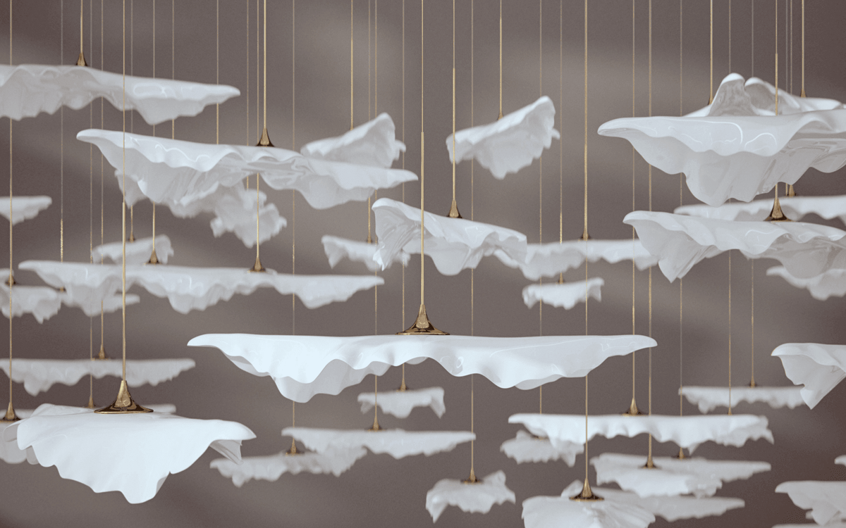 Leaf Twisted Sculptural Customize Chandelier - Zelno Lighting