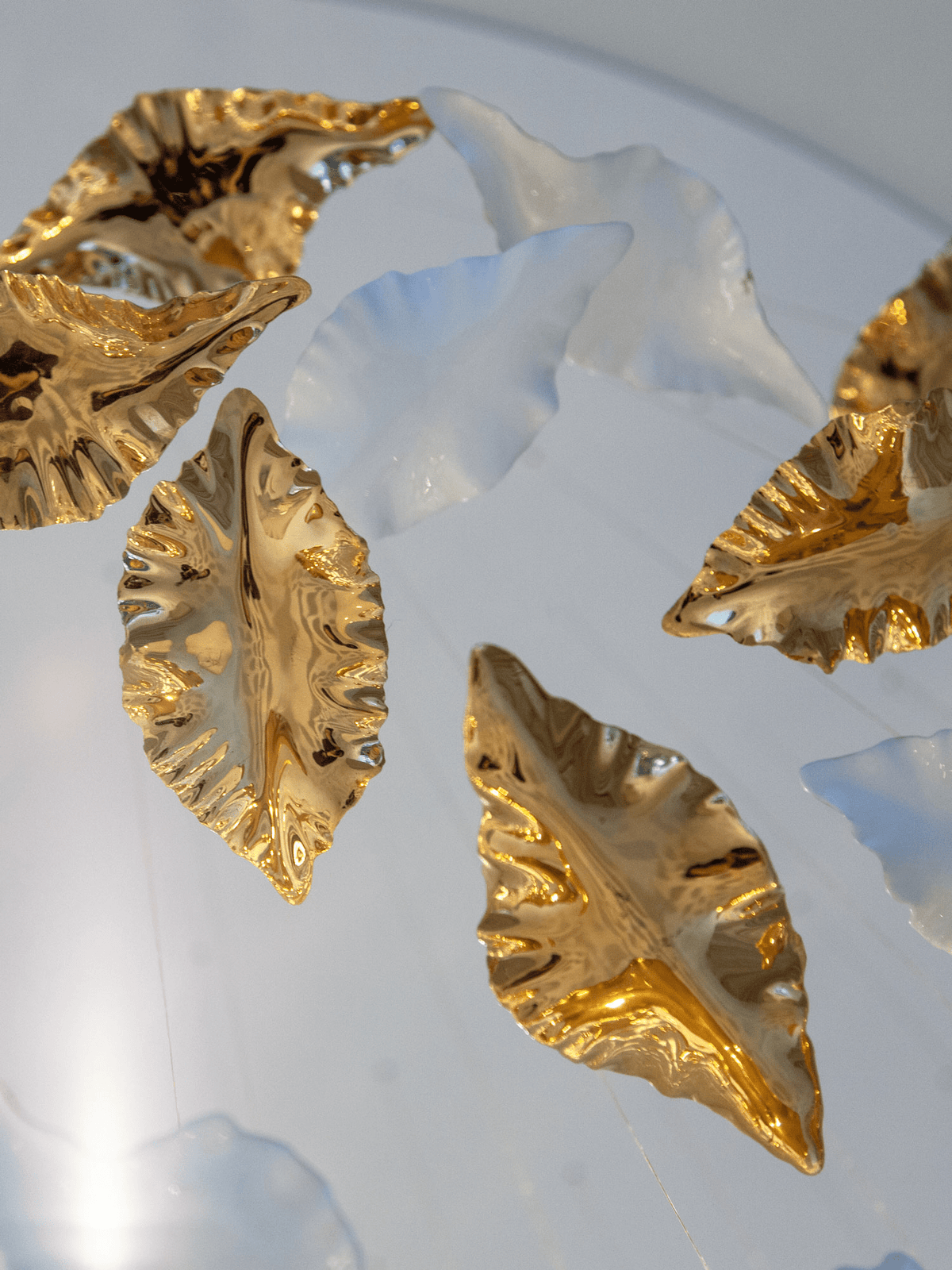 Leaf Twisted Sculptural Customize Chandelier - Zelno Lighting