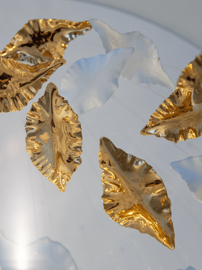 Leaf Twisted Sculptural Customize Chandelier - Zelno Lighting