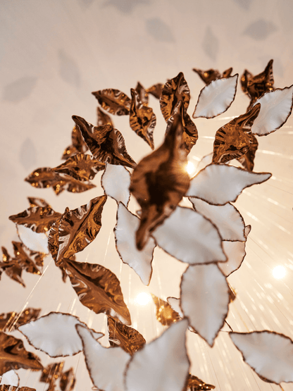Leaf Twisted Sculptural Customize Chandelier - Zelno Lighting
