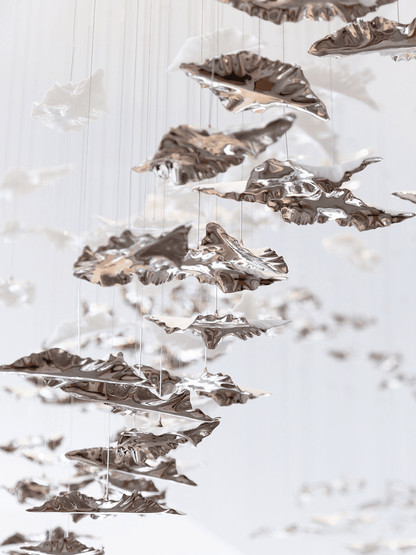 Leaf Twisted Sculptural Customize Chandelier - Zelno Lighting