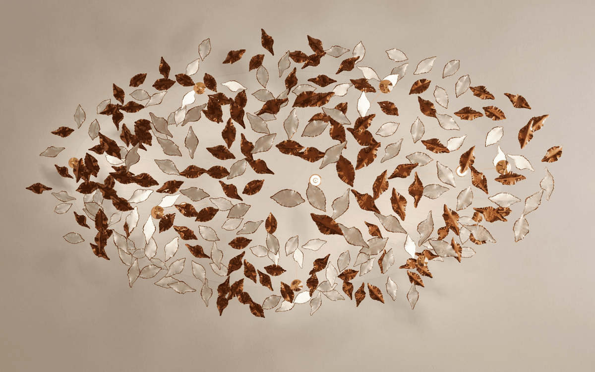 Leaf Twisted Sculptural Customize Chandelier - Zelno Lighting