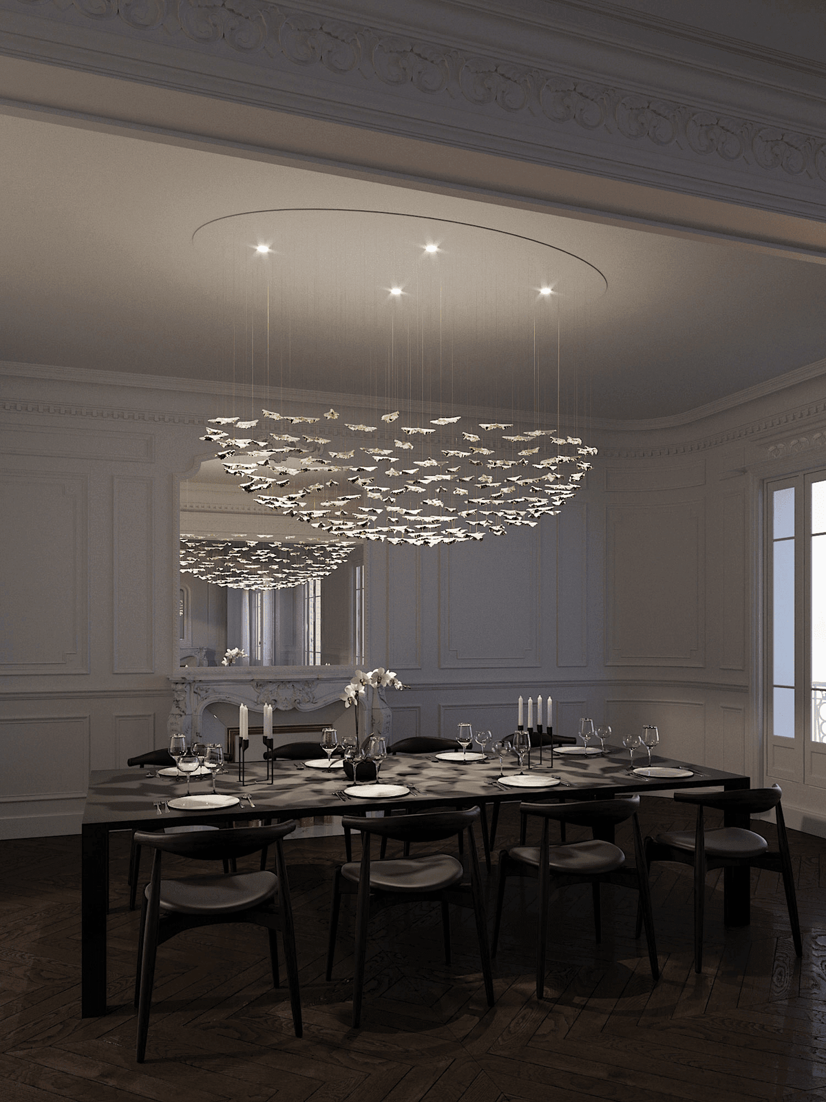 Leaf Twisted Sculptural Customize Chandelier - Zelno Lighting