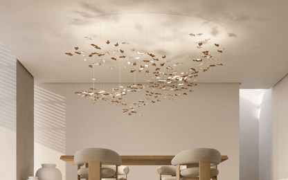 Leaf Twisted Sculptural Customize Chandelier - Zelno Lighting