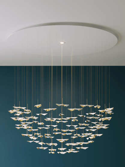 Leaf Twisted Sculptural Customize Chandelier - Zelno Lighting