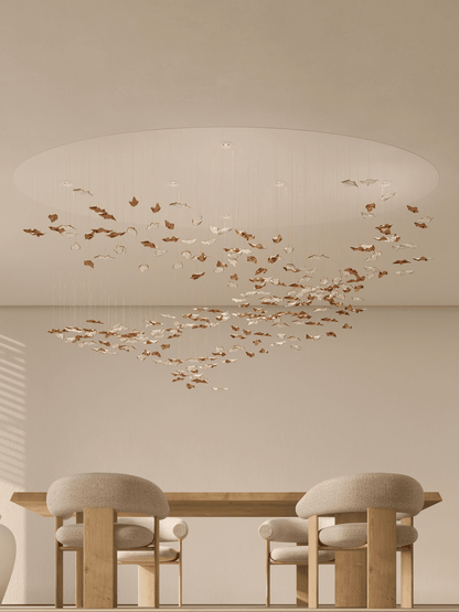 Leaf Twisted Sculptural Customize Chandelier - Zelno Lighting
