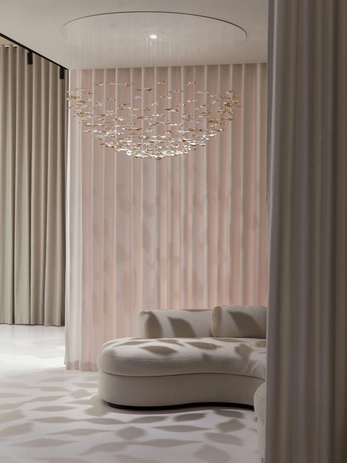 Leaf Twisted Sculptural Customize Chandelier - Zelno Lighting