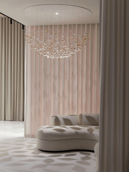 Leaf Twisted Sculptural Customize Chandelier - Zelno Lighting