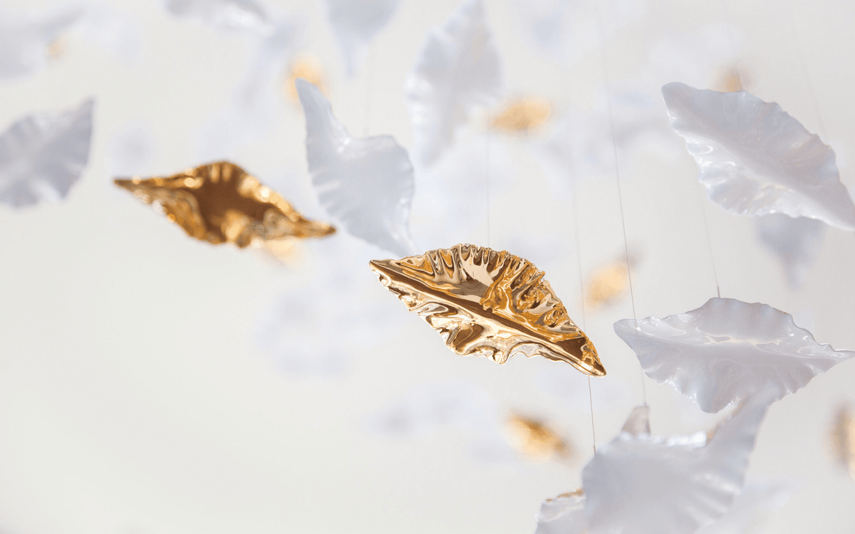 Leaf Twisted Sculptural Customize Chandelier - Zelno Lighting