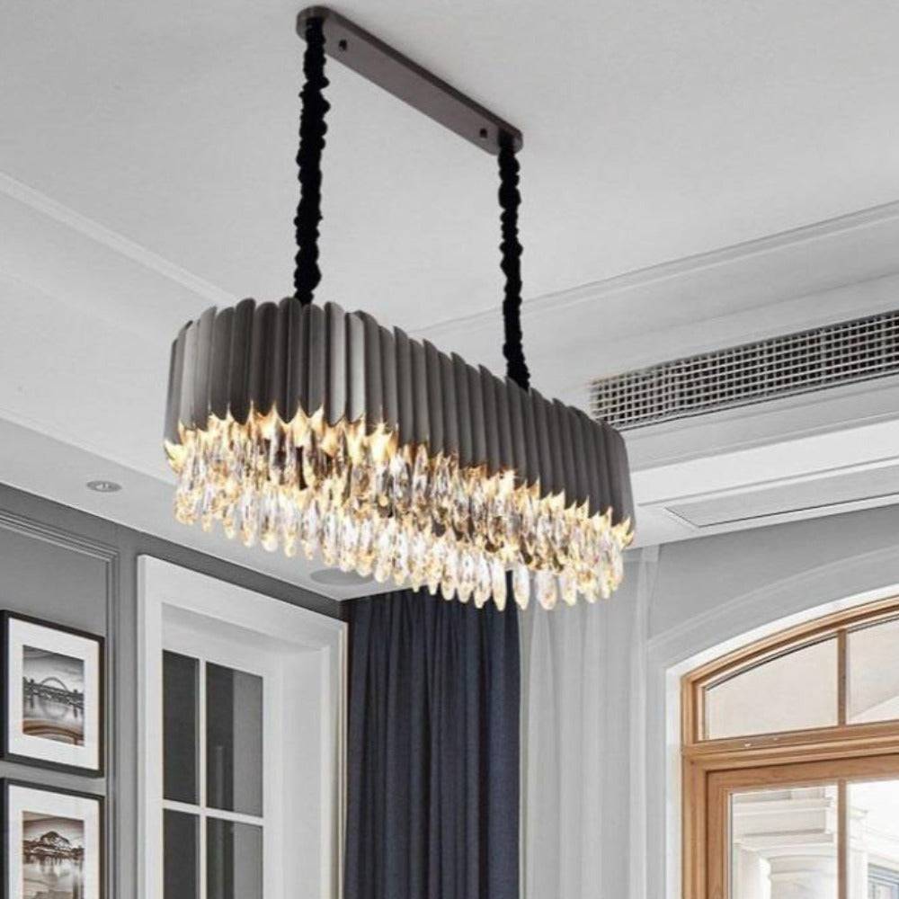 Legance Dining Room Chandelier, Black - Zelno Lighting