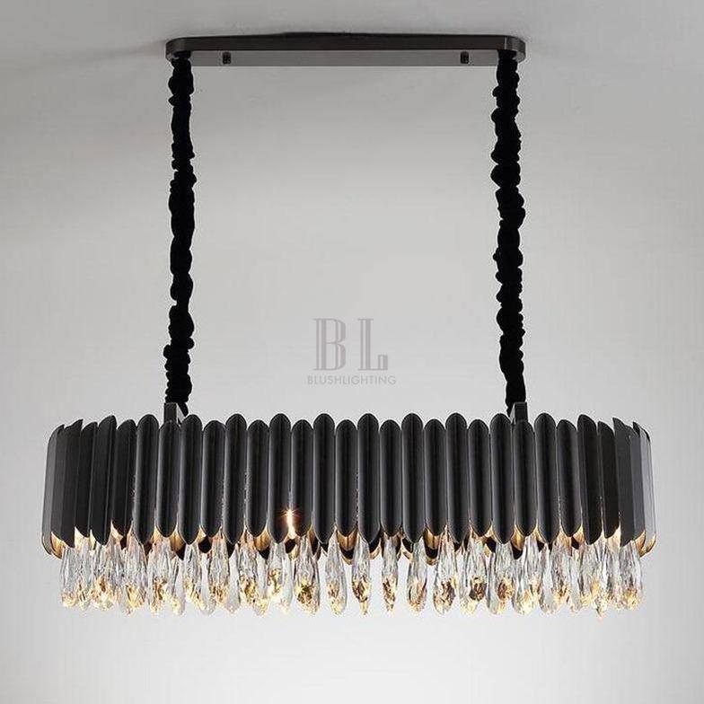 Legance Dining Room Chandelier, Black - Zelno Lighting