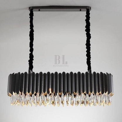 Legance Dining Room Chandelier, Black - Zelno Lighting